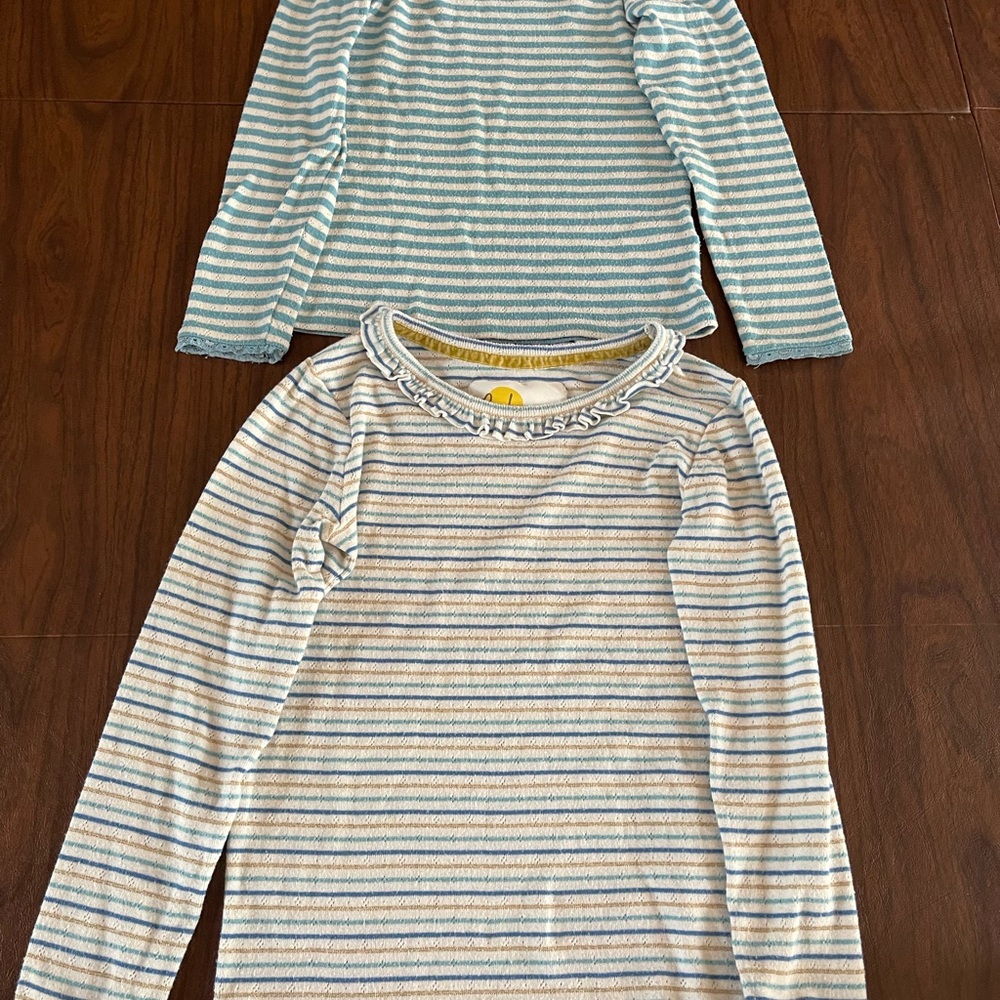 Boden Girls 7-8 Pointelle Long Sleeve Tops